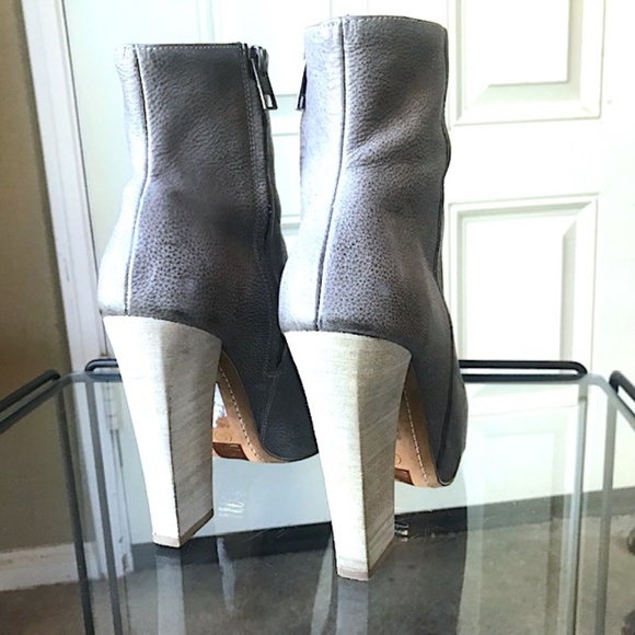 ALLSAINTS "Manifest" Peep-Toe Leather Ankle Boots EUC/sz 37= US sz 7 - Picture 10 of 13